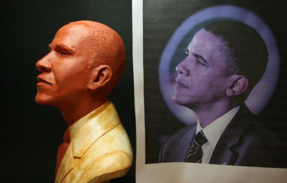 Obama Bust right side with photo work was done from.